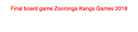 Final board game Zooronga Kanga Games 2018